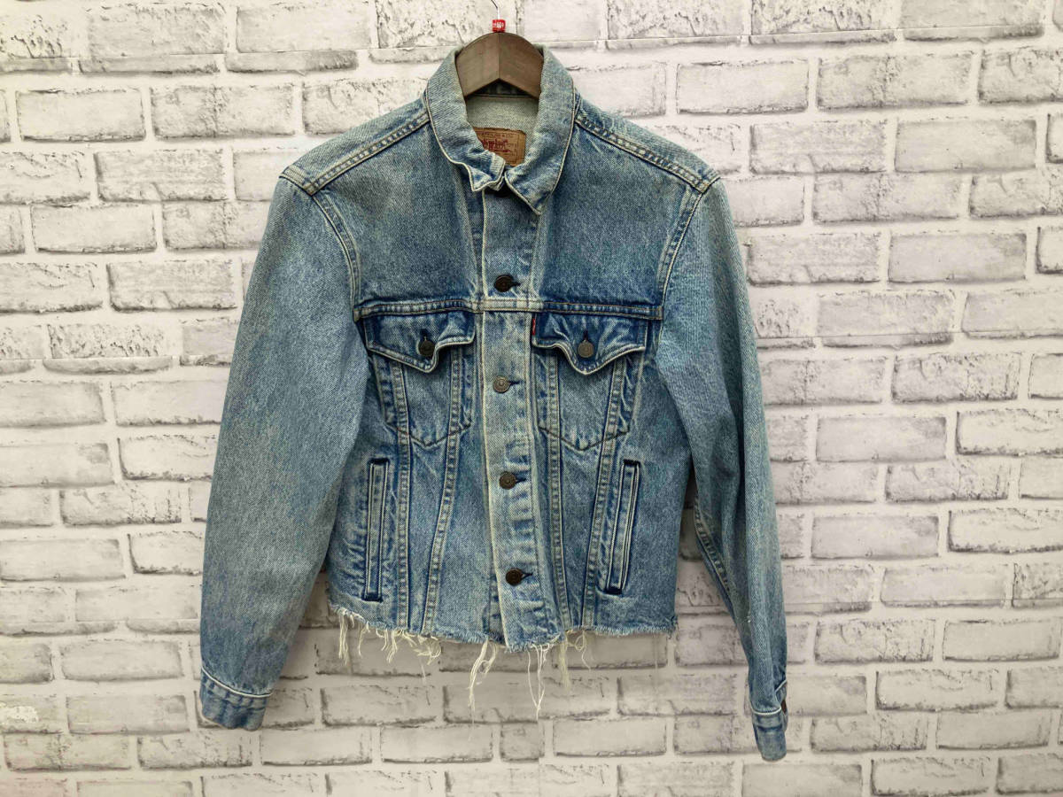 Levi’s リーバイス デニムジャケット カットオフ 70506-0214 工場番号870 ブルー 店舗受取可_画像1