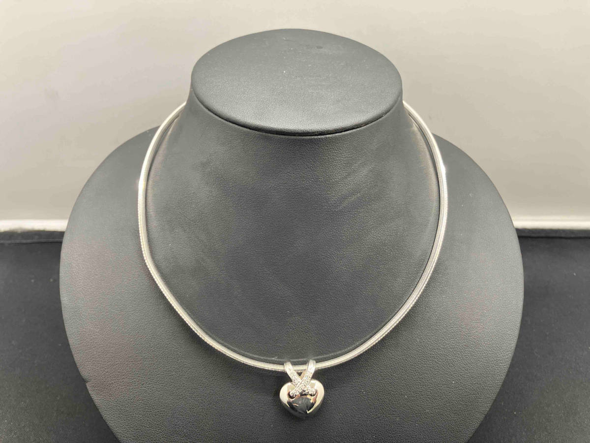 品良く着こなすため K18WG/ダイヤ0.16ct/42cm/21.2g/品物のみ ホワイトゴールド