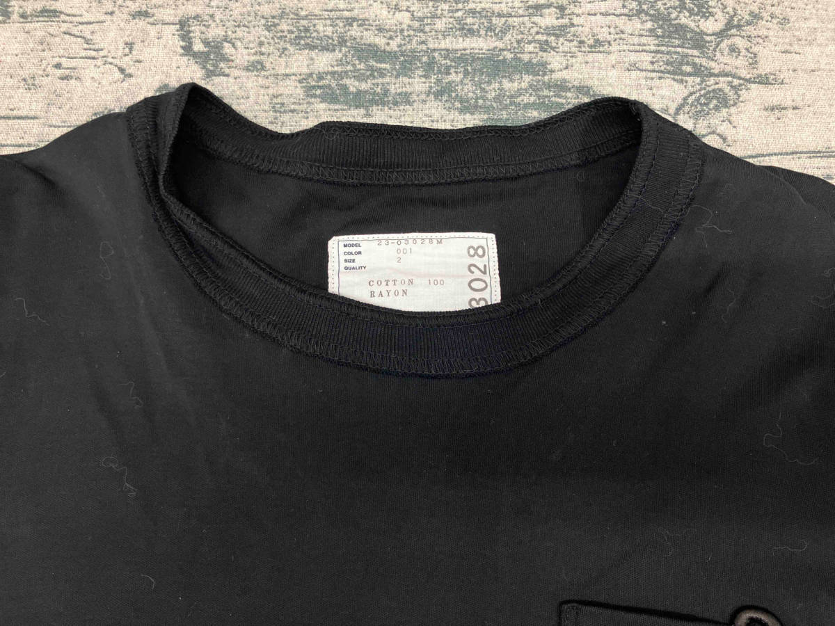 sacai サカイS Cotton Jersey L／S T-Shirt／23SS 長袖Tシャツ ブラック Mサイズ モード_画像3