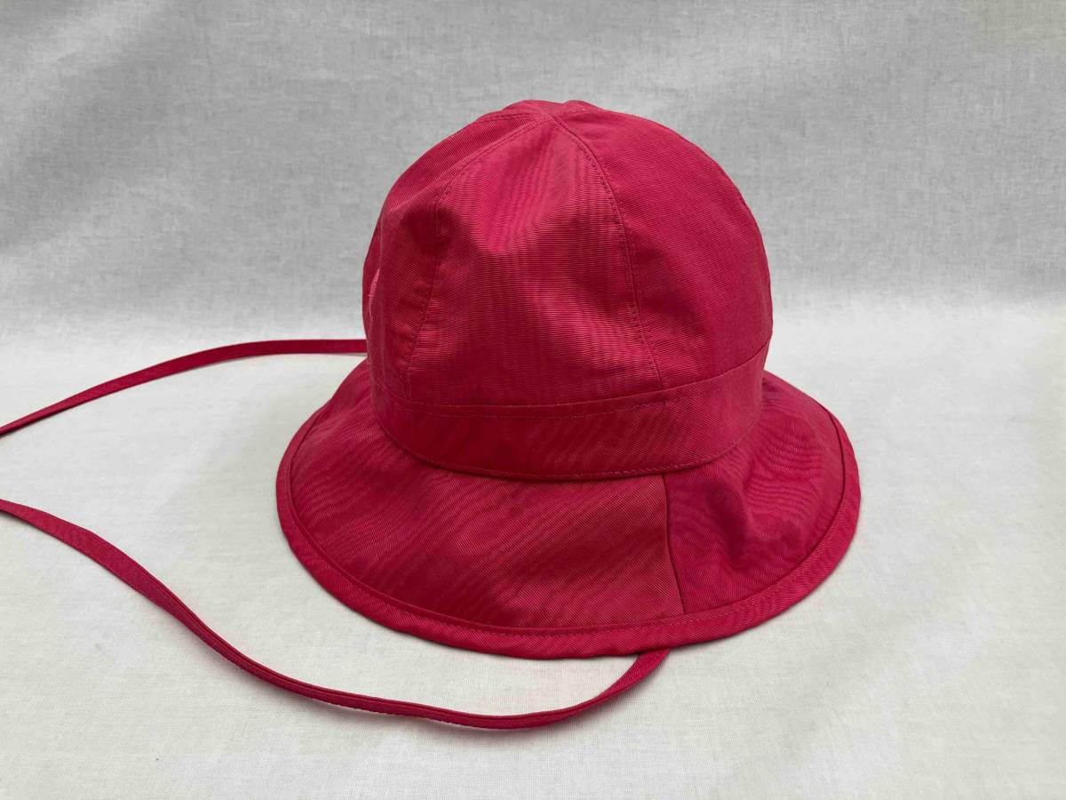 MARINE SERRE White Line マリーンセル Moire Bell hat リボン付 モワレ ベルハット サイズS/M ピンク_画像2