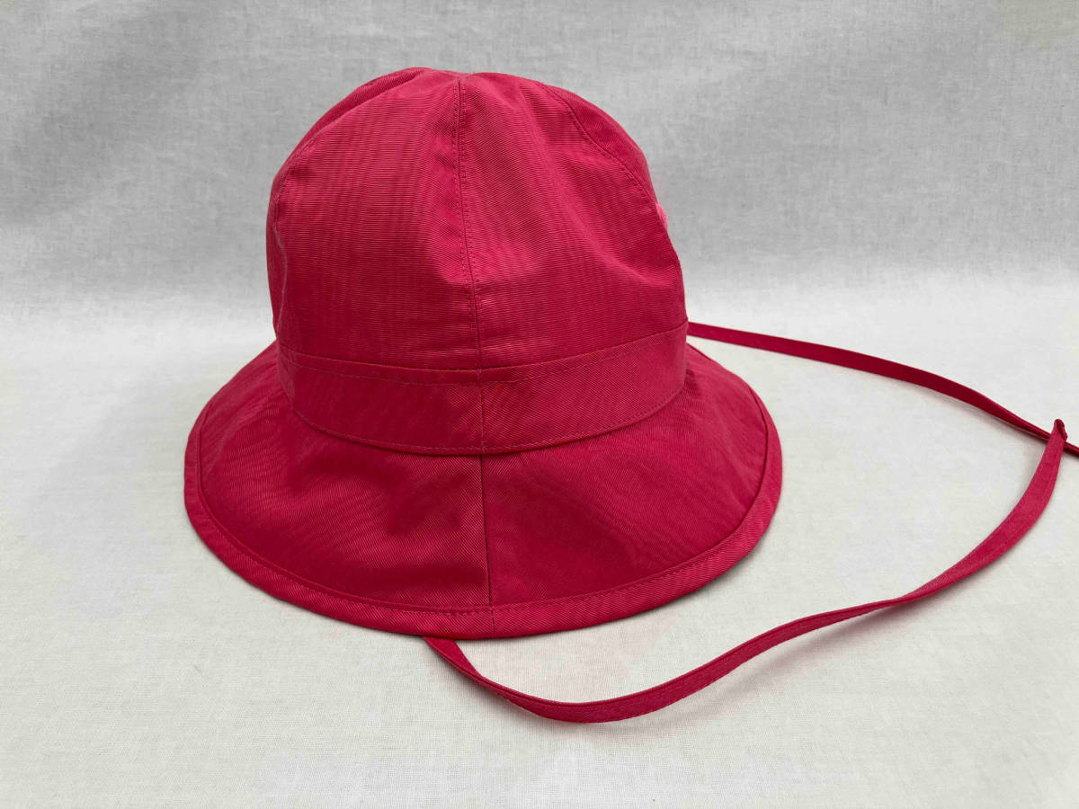 MARINE SERRE White Line マリーンセル Moire Bell hat リボン付 モワレ ベルハット サイズS/M ピンク_画像3