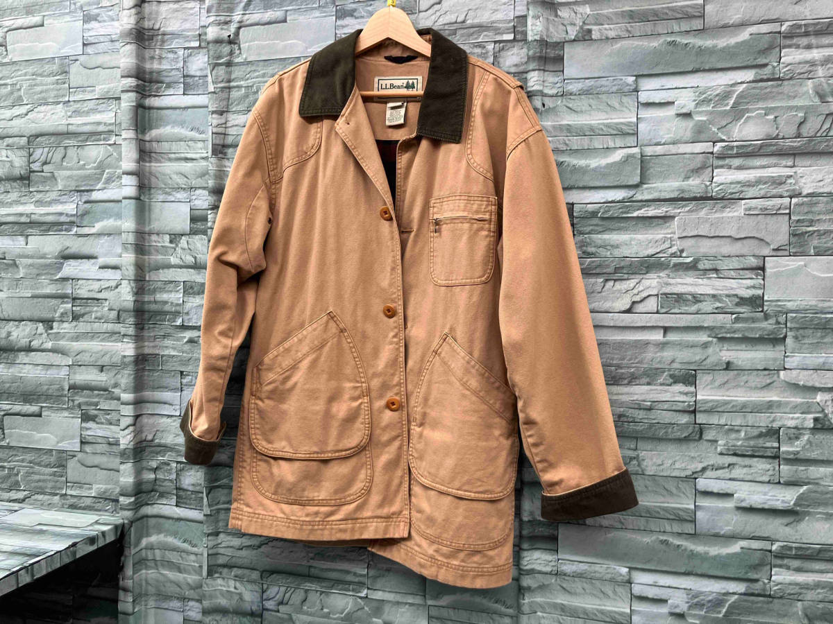 【メール便不可】 L.L.Bean エルエルビーン カバーオール 裏地チェック brown その他ジャケット 男性用