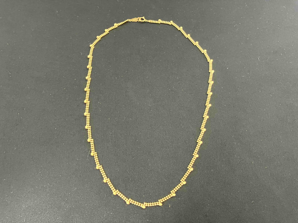 贅沢 K18/42cm/8.0g/ネックレス イエローゴールド