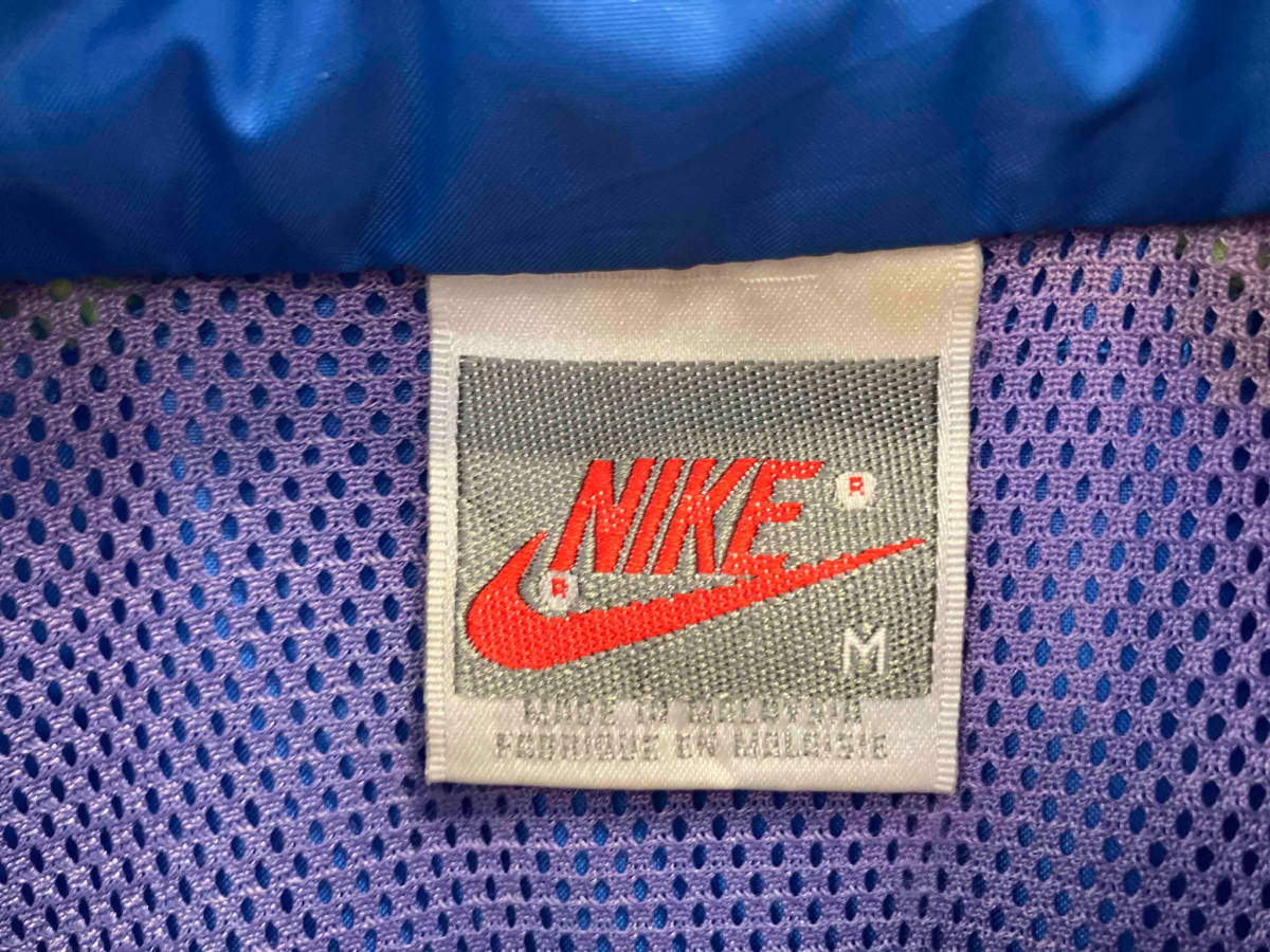 NIKE ナイキ 銀タグ 90s ロゴ刺繍 袖ロゴ ブルー ナイロン ナイロン(中綿ナイロン) M_画像7