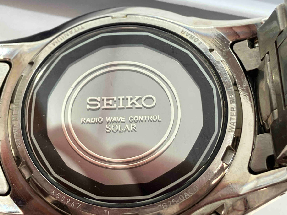 SEIKO セイコー BRIGHTZ ブライツ 7B25-0AC0 650967 電波ソーラー ベゼル、ベルト劣化有り 腕時計の画像8