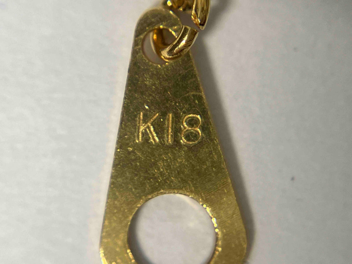 K18 ゴールド 全長約40cm 総重量約3.8g チェーン ネックレスの画像7