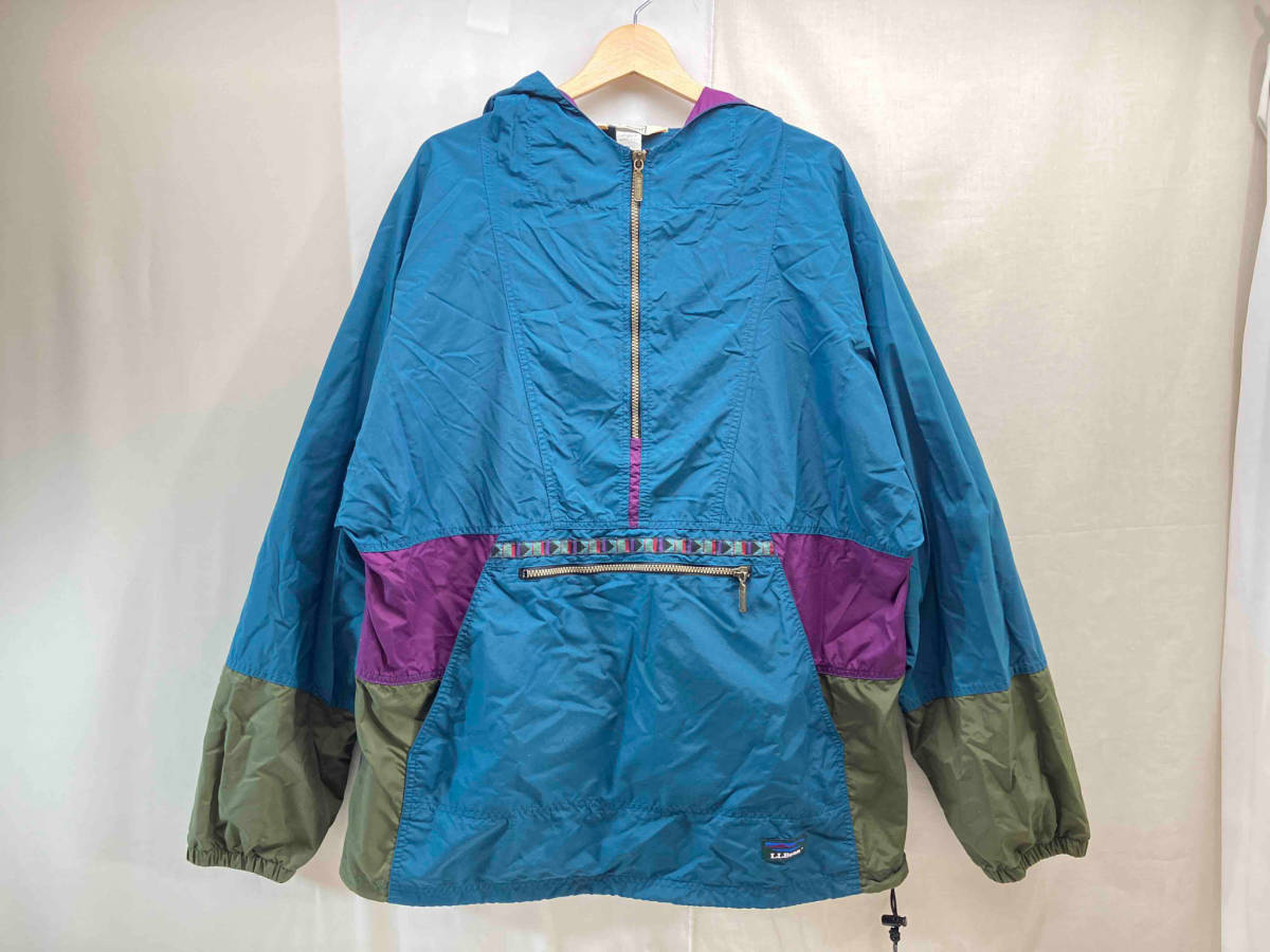 大切な人へのギフト探し ナイロンパーカー ハーフジップ エルエルビーン L.L.Bean プルオーバー グリーン L 男性用