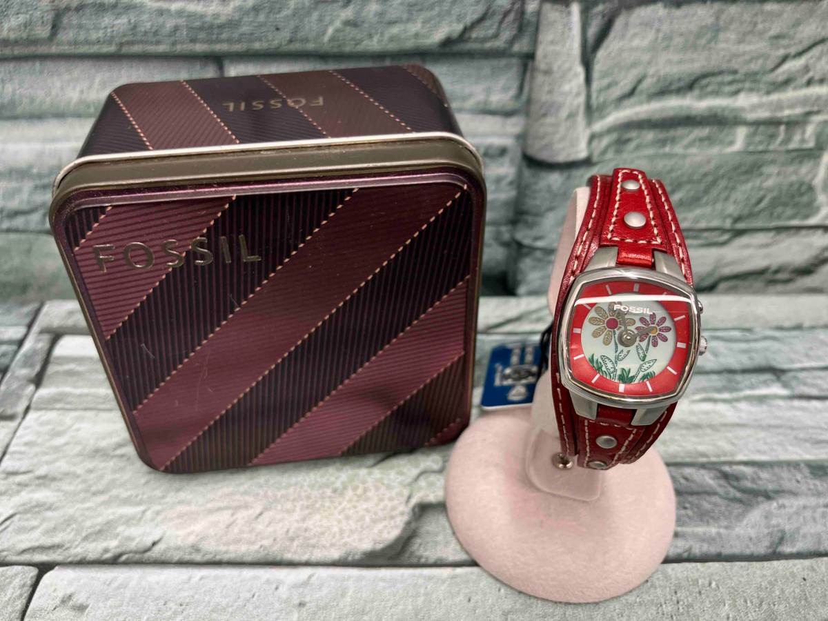Fossil/ES-9873/フォッシル/腕時計/レザーベルト/液晶/花柄 Fossil/ES-9873/フォッシル/腕時計/レザーベルト/液晶/花柄