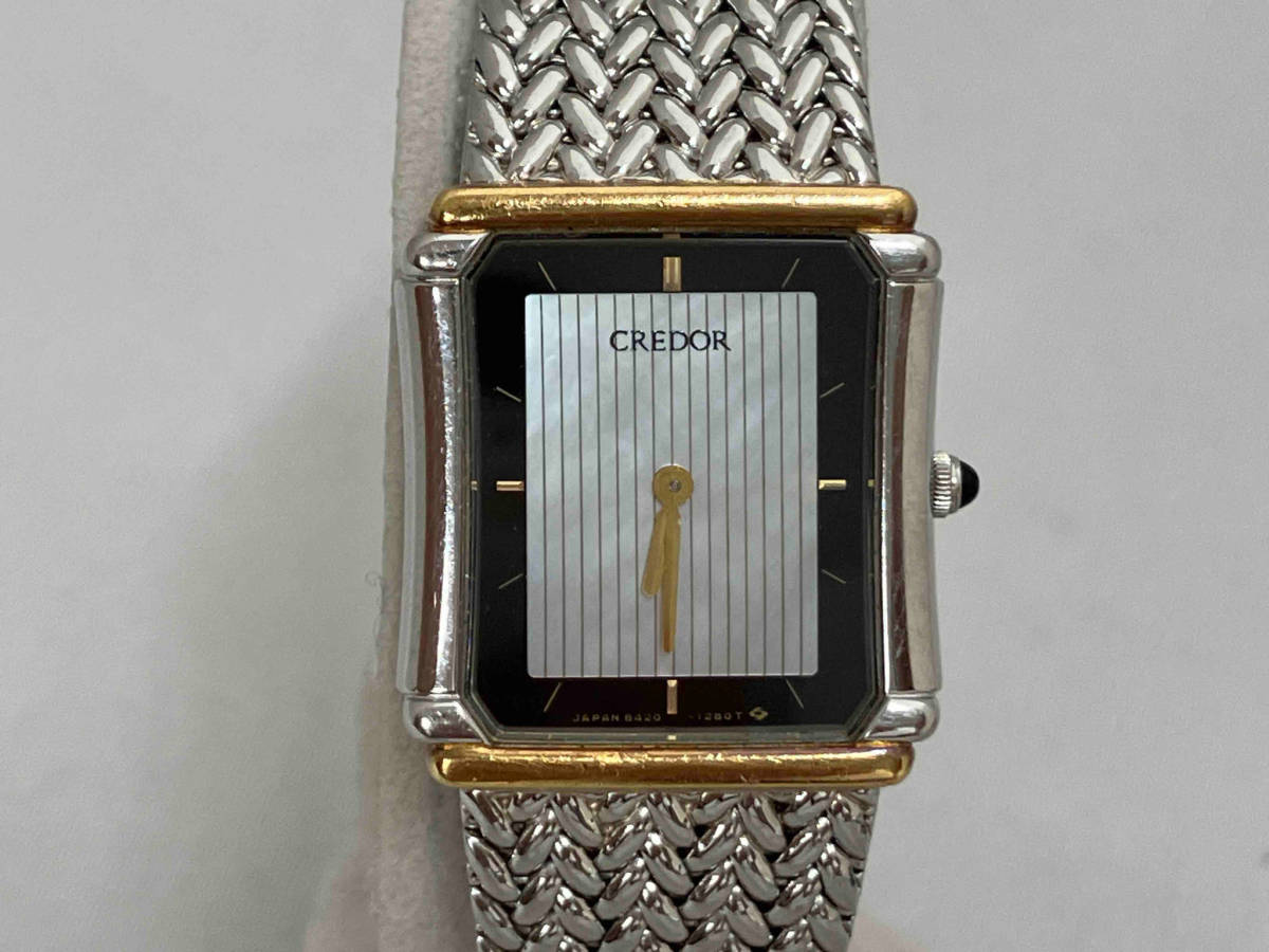SEIKO セイコー CREDOR クレドール 8420-6690 470778 クォーツ ベルト短め 腕時計の画像1