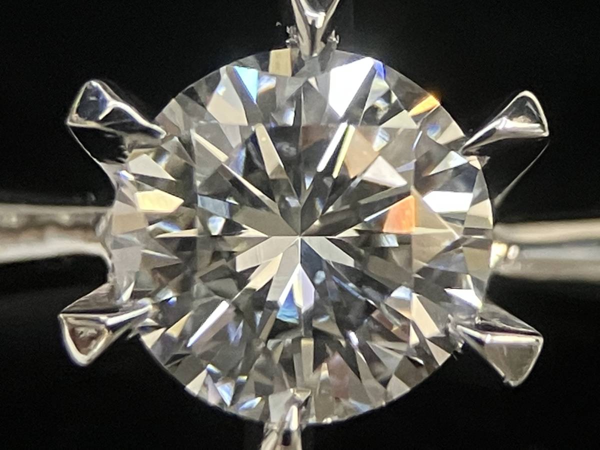 輝く高品質な ダイヤモンド 2.7g 約11号 0.481ct ダイヤ Pt900 【鑑定書付】 H GOOD VERY VS2 プラチナ台