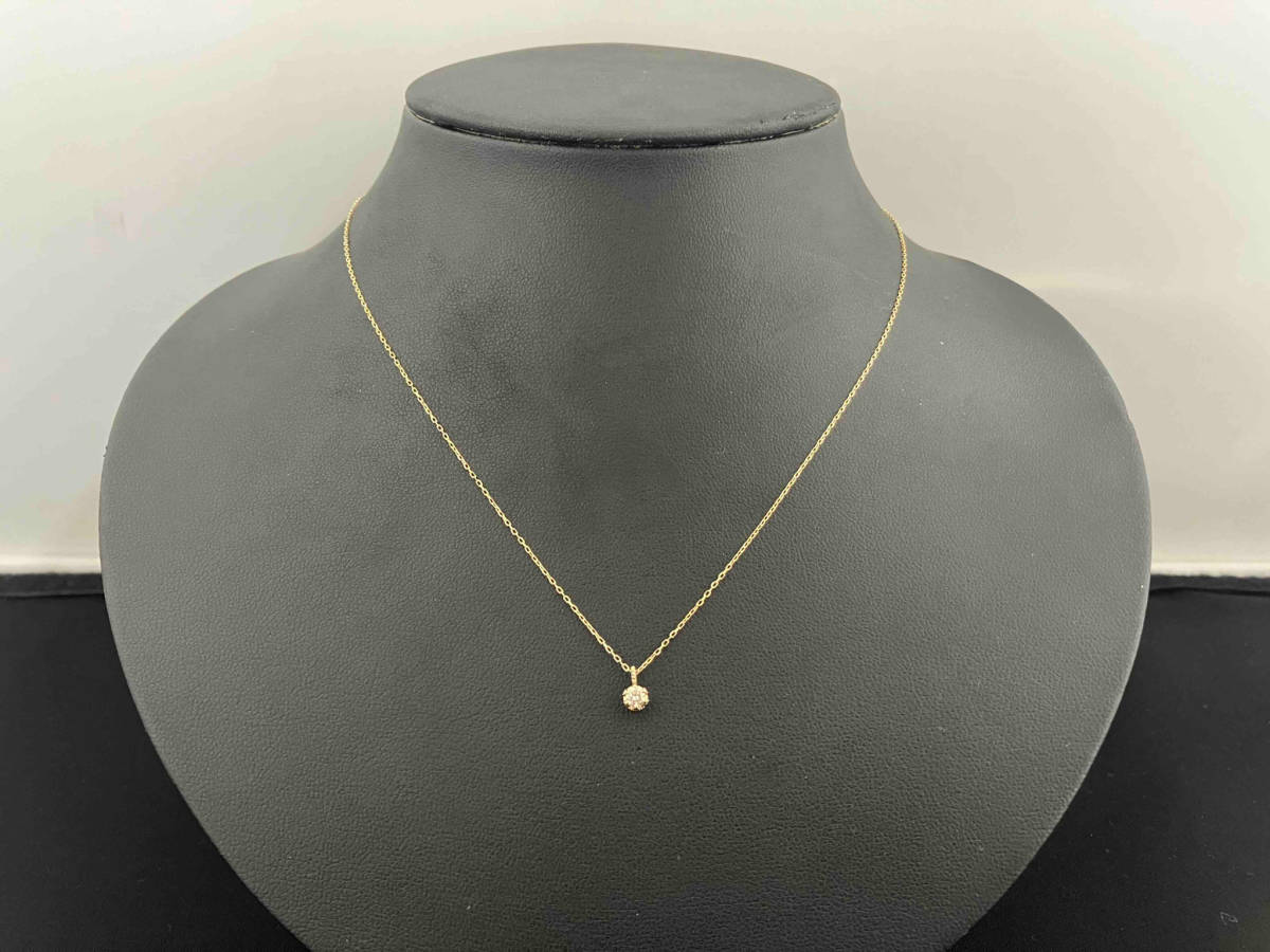 定番のお歳暮&冬ギフトの商品をすべ K10/D0.10ct/36+5cm/0.7g/ネックレス イエローゴールド