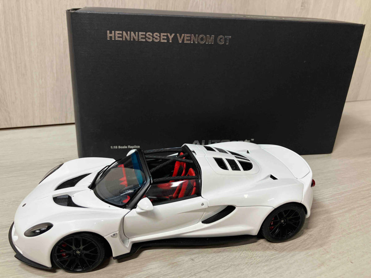 AUTOart 1/18 Scale Replica ヘネシー ヴェノム GT スパイダー (ホワイト) オートアート ミニカーの画像1