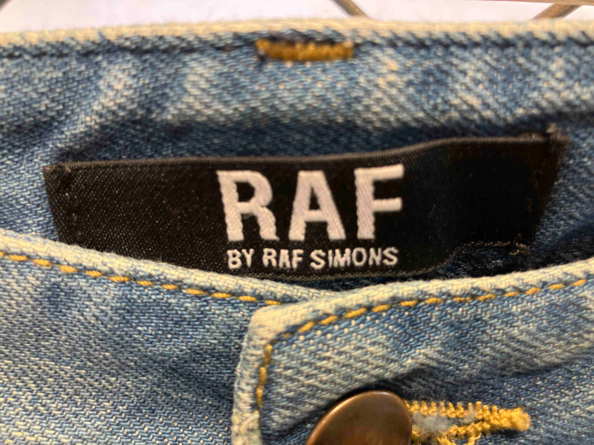 RAF BY RAF SIMONS Loop Belt Tapered Denim カットオフダメージジーンズ ラフシモンズ 34 J06C 204_画像6