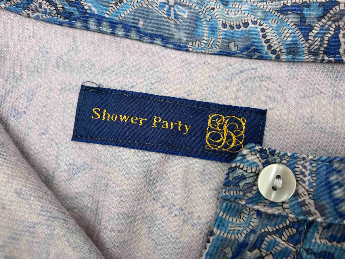 【未使用・タグ付】Shower Party シャワーパーティー リバティー プリント コーデュロイ ロングワンピース サイズ1 日本製 ブルー系の画像6