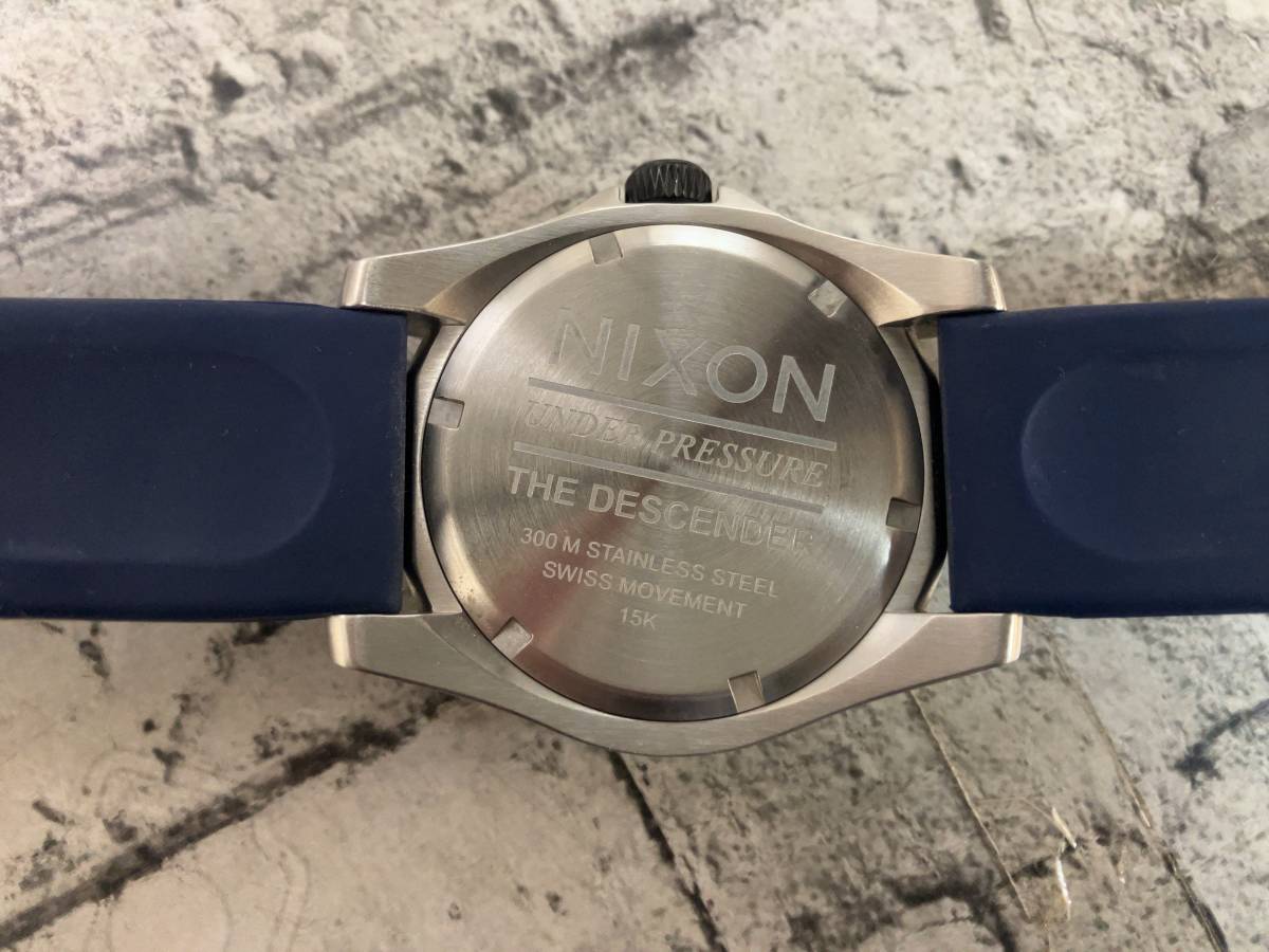 NIXON Nixon The Descender наручные часы резиновая лента темно-синий магазин квитанция возможно 