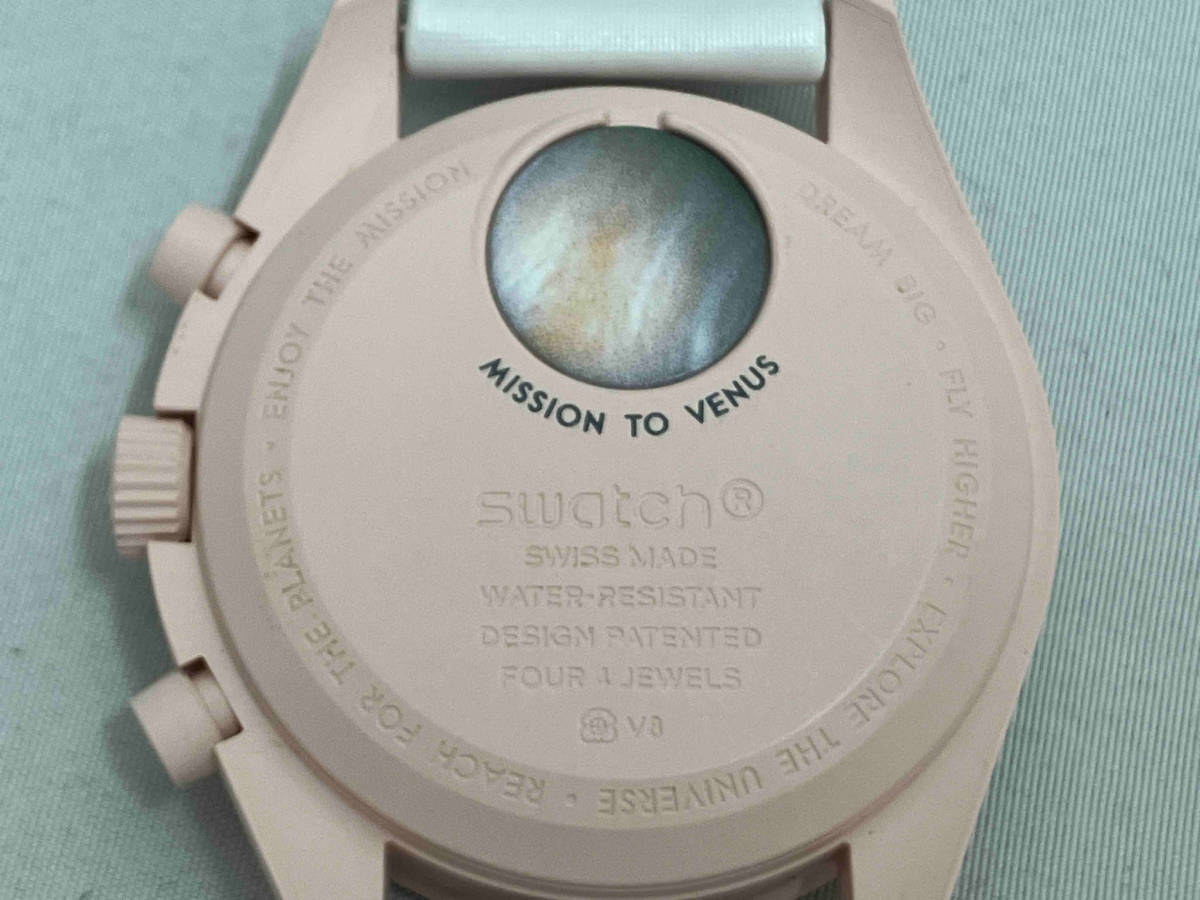 Swatch×OMEGA スォッチオメガ MISSON TO THE VENUS S033P100 箱付き クォーツ 腕時計の画像8