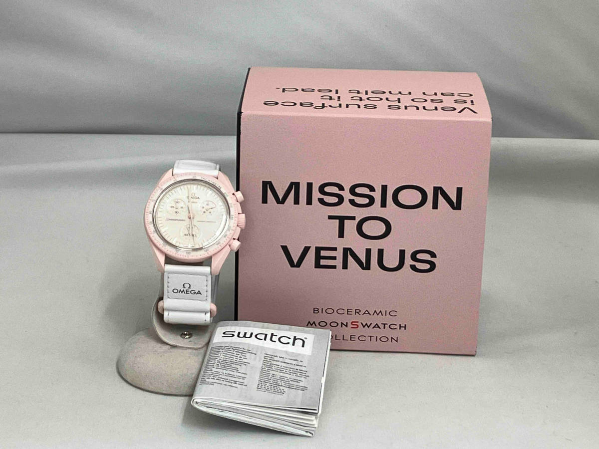 Swatch×OMEGA スォッチオメガ MISSON TO THE VENUS S033P100 箱付き クォーツ 腕時計の画像9