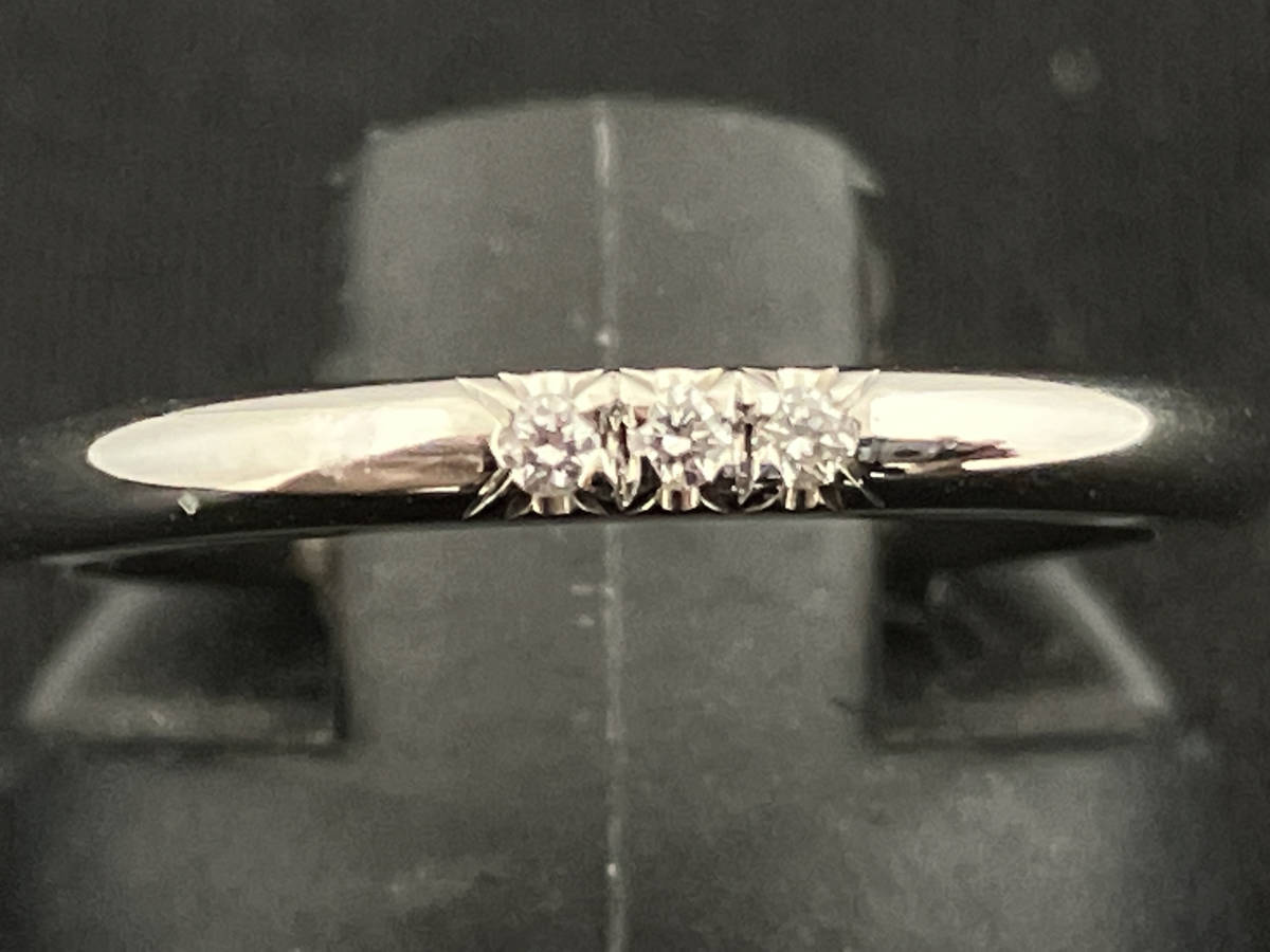 保障できる Tiffany &Co./ティファニー/クラッシック/Pt950/ダイヤ付き/#6/3.2g/箱有/指輪/リング/ブランドアクセサリー プラチナ
