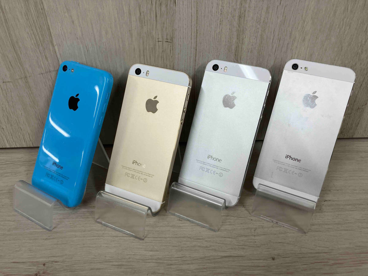 【ジャンク】 Apple iPhone5c 16GB/iPhone5 16GB/iPhone5s 32GB 計4台セット_画像1