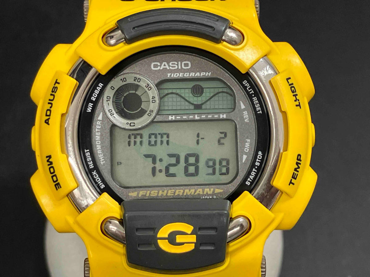 ジャンク 【動作品】CASIO カシオ G-SHOCK ジーショック フィッシャーマン DW‐8600YJ‐9T クォーツ 付属品有り 劣化有り_画像1