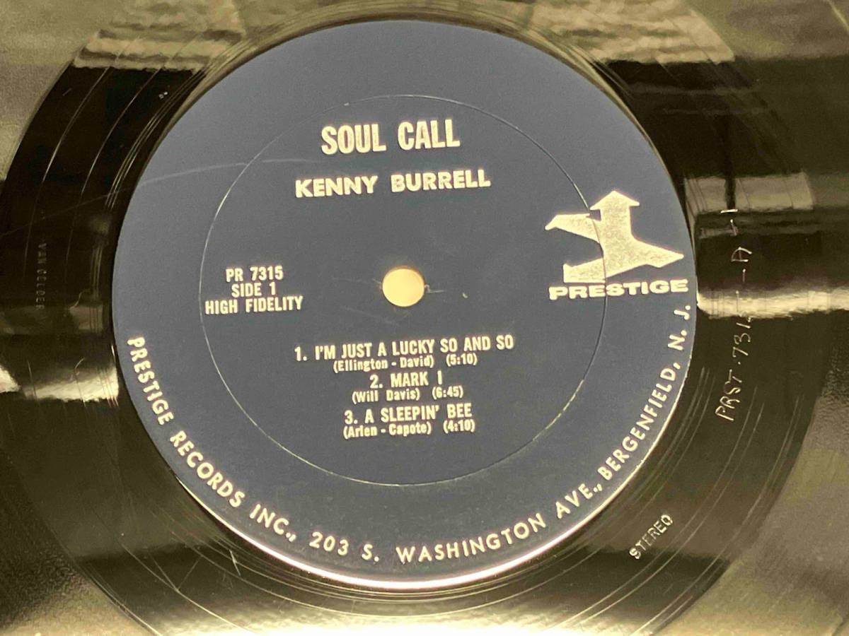 【LP盤】KENNY BURRELL/ケニー・バレル SOUL CALL VAN GELDERLAND刻印/紺ラベル/US盤 PR7315_画像5
