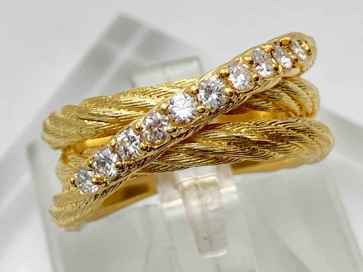 最大80%オフ K18/ダイヤモンド0.30ct/13.5号リング/7.4g イエローゴールド