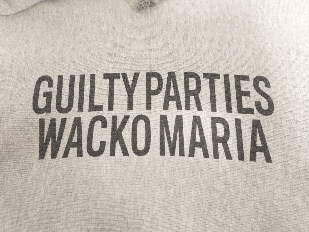 WACKO MARIA パーカー サイズL HEAVY WEIGHT PULLOVER GUILTY PARTIES ロゴパーカー GRY ワコマリア_画像8