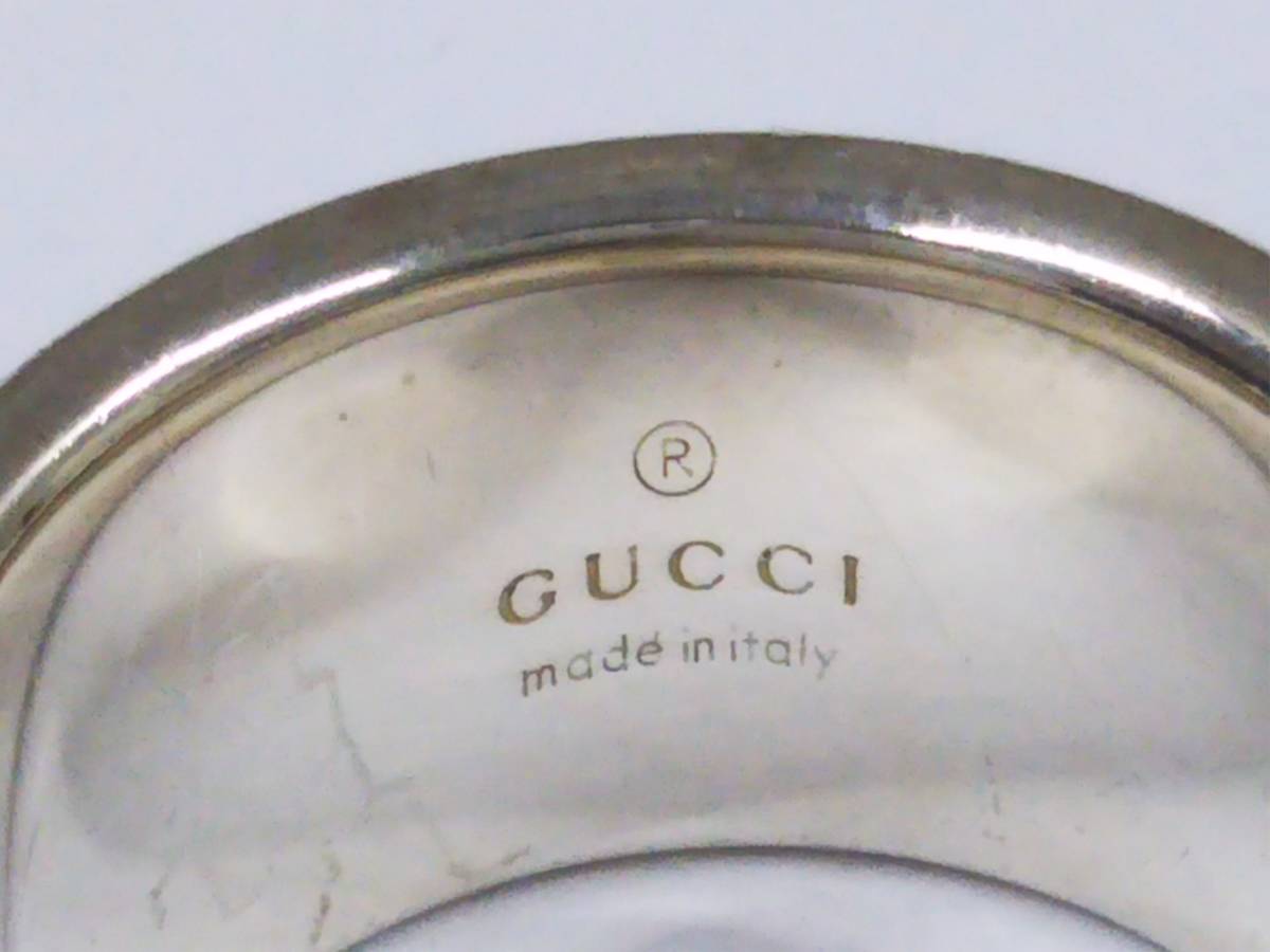 GUCCI SV リング 総重量約10.6g 約12号 花 蝶 柄 グッチ シルバー 指輪_画像7