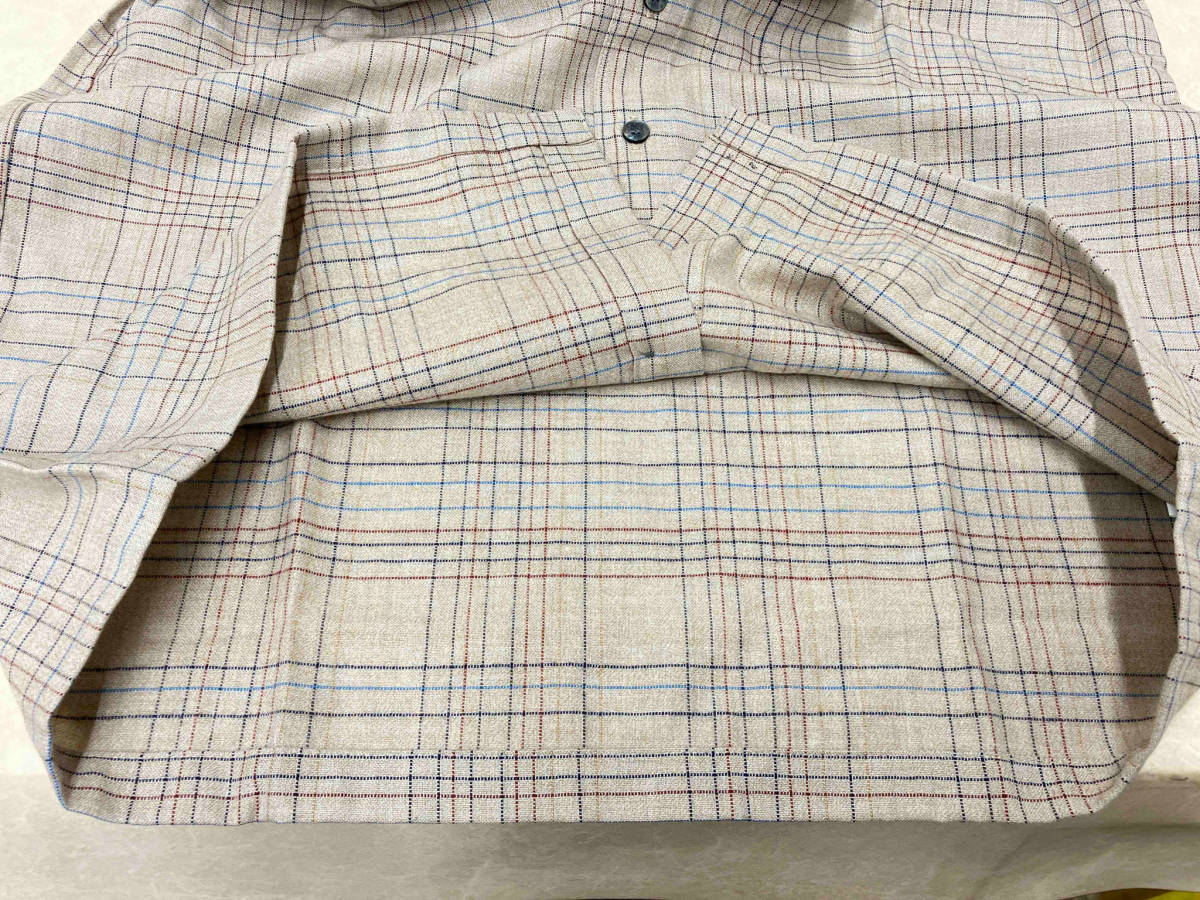 LYLE & SCOTT ライルアンドスコット コットン×ウールシャツ84805 長袖シャツ 日本製 メンズ M チェック柄 ベージュ_画像7