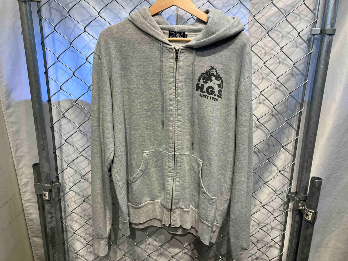 HYSTERIC GLAMOUR hys-girl full zip up parka gray ヒステリックグラマー ヒスガール フルジップパーカー グレー サイズL_画像1