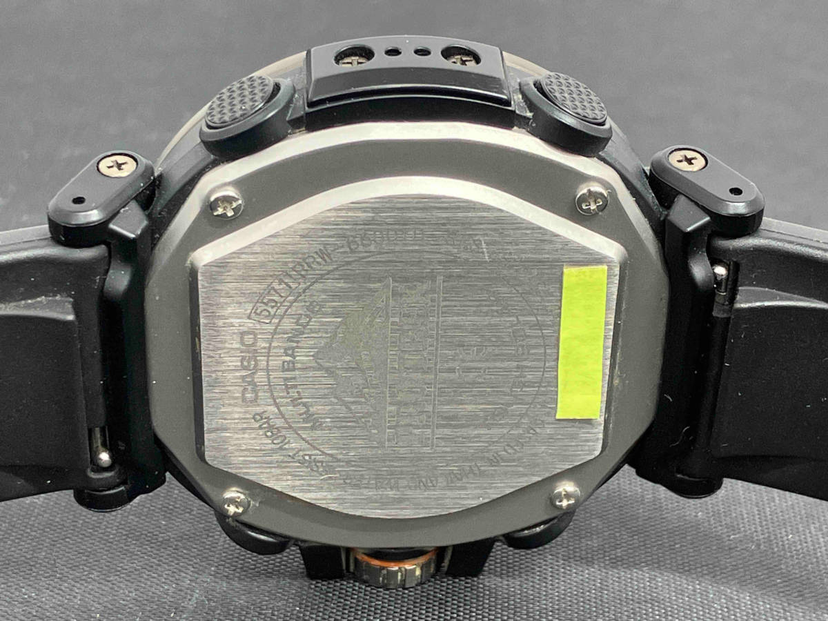 CASIO Casio PRW-6600YB PROTREK Protrek radio wave solar wristwatch watch clock black × silver men's wristwatch 