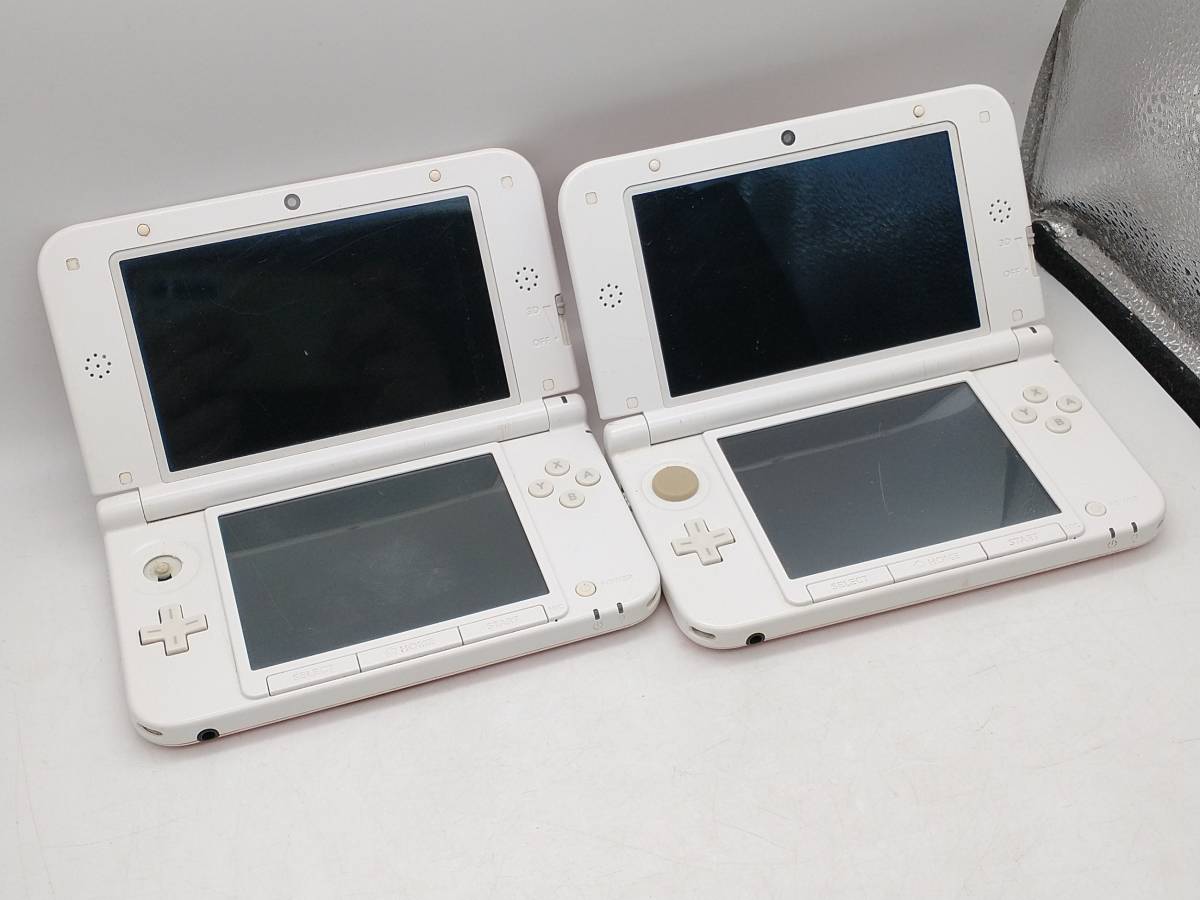 ジャンク Nintendo 3DS LL 2台セット ピンクホワイト チョッパーピンク_画像2