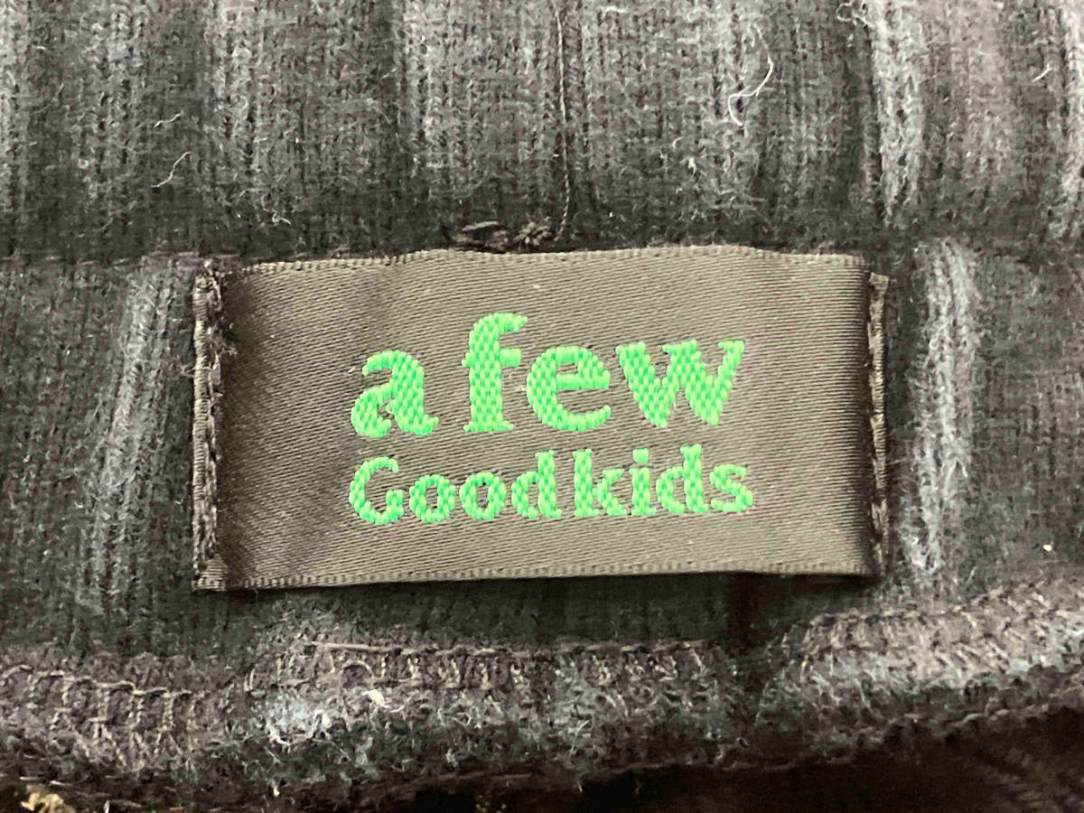 a few good kids アフューグッドキッズ スウェットショーツ ハーフパンツ M ブラック 黒 コットン 綿 ロゴワッペン 刺繍 afgk メンズ_画像3