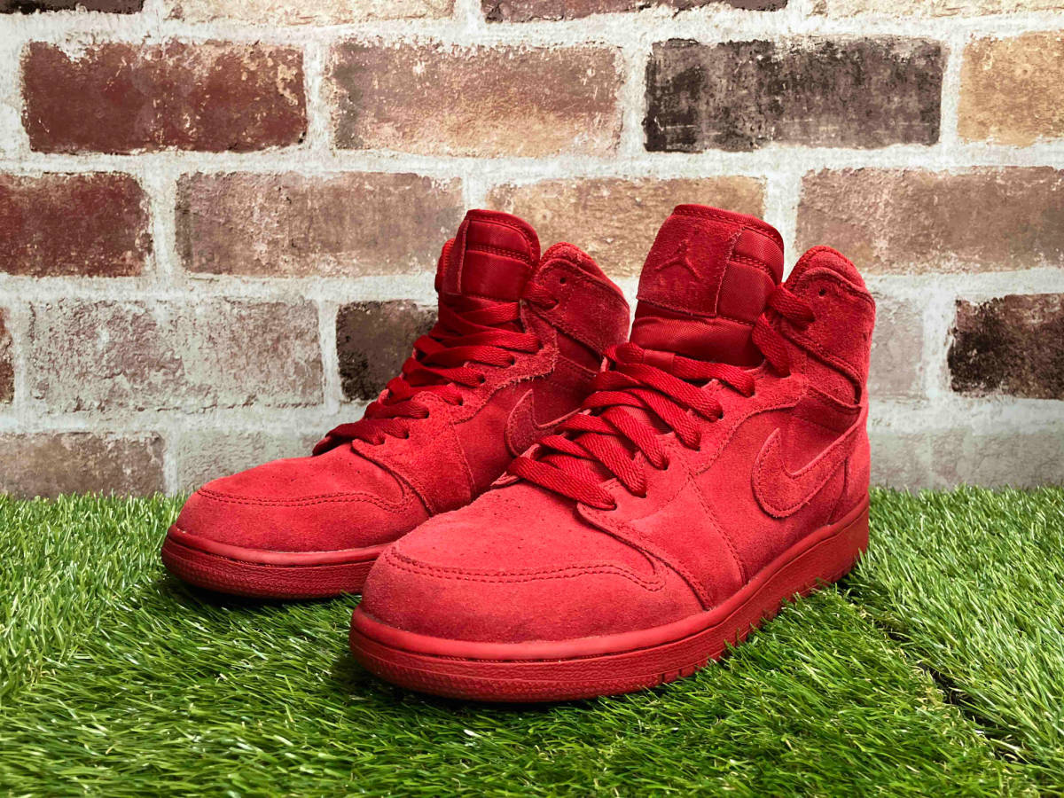NIKE/ Nike / sneakers /GS Air Jordan 1 Retro High ~Red Suede* /705300-603 /24.5cm/US6.5