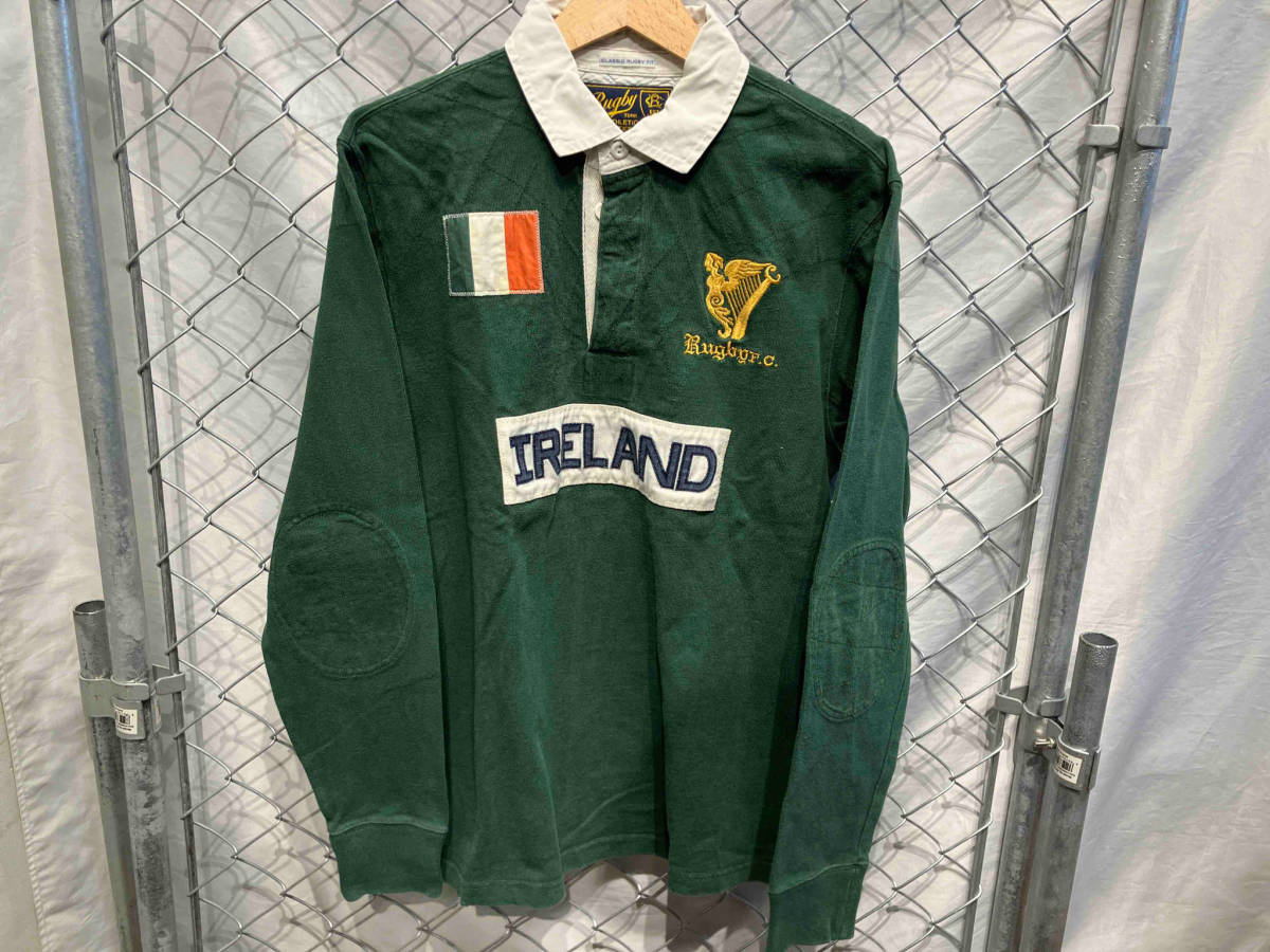 RALPH LAUREN IRELAND Patch Designed Rugby Shirt Size:M ラルフローレン パッチデザインラガーシャツ アイルランド グリーン