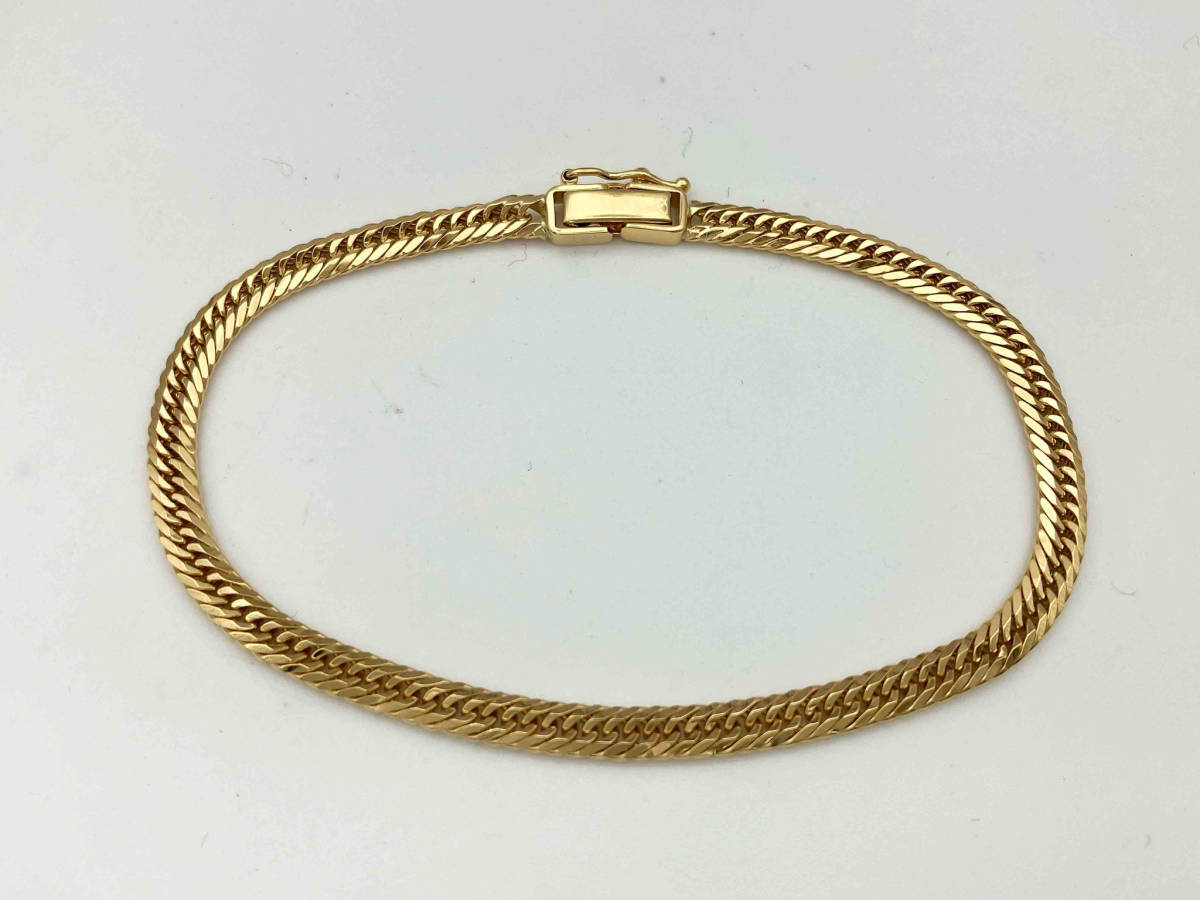 【今日の超目玉】 K18/18cm/8.1g/8面トリプル喜平ブレスレット/造幣局刻印有り 店舗受取可 イエローゴールド