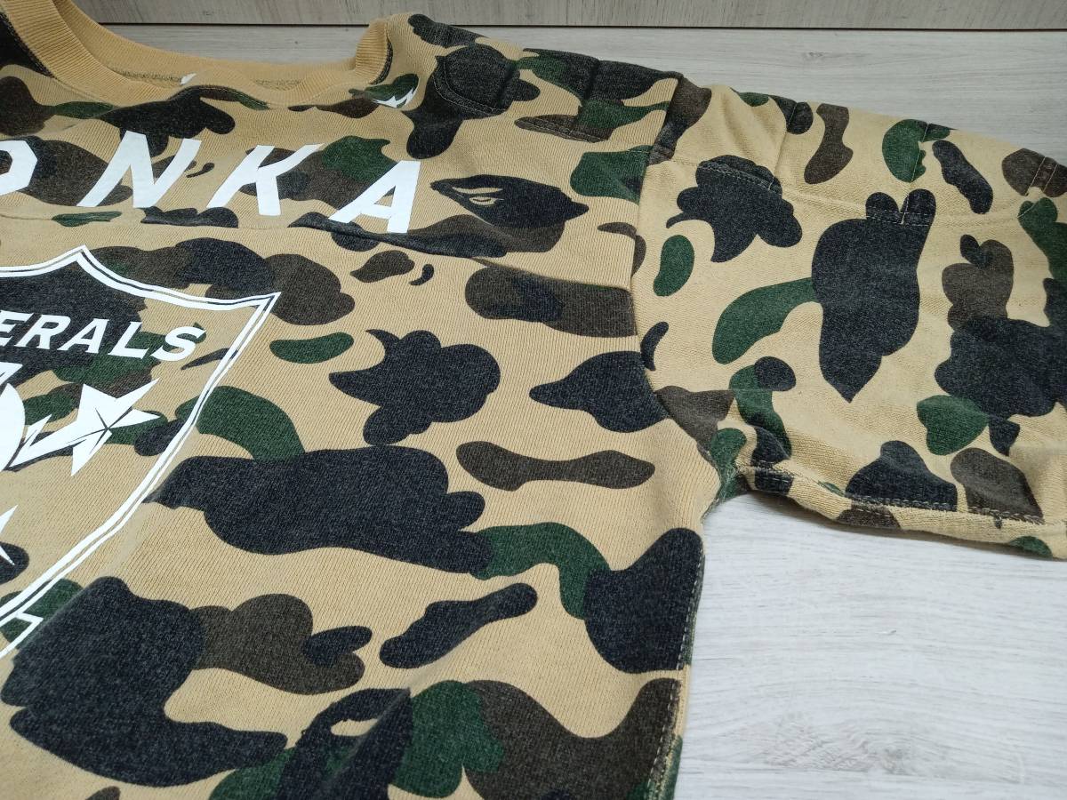 A BATHING APE/アベイシングエイプ/スウェット/カモフラビッグプリントスウェット/オーカー系×ブラウン系×グリーン系他/Mサイズ_画像6