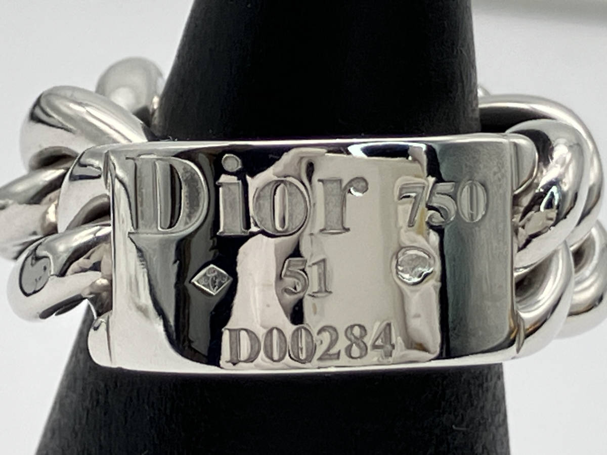 Christian Dior K18WGgorumetodu Dior бренд аксессуары золотая цепь кольцо 13.8g