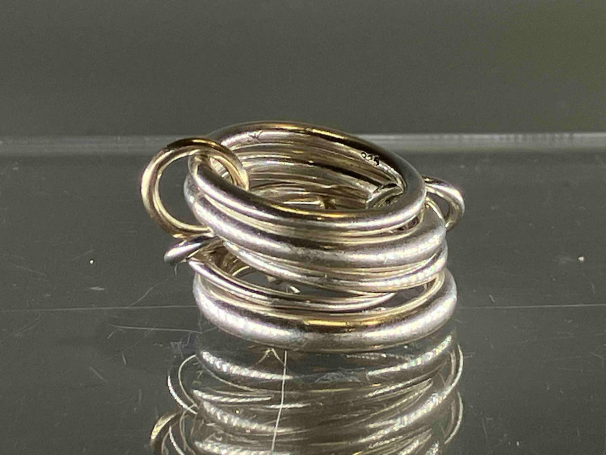 [ быстрое решение ]SPINELLI KILCOLLIN VELA SG кольцо 5 полосный кольцо справочная цена 242,000 иен серебряный Gold spineli cut Colin 925 примерно 10 номер редкий 