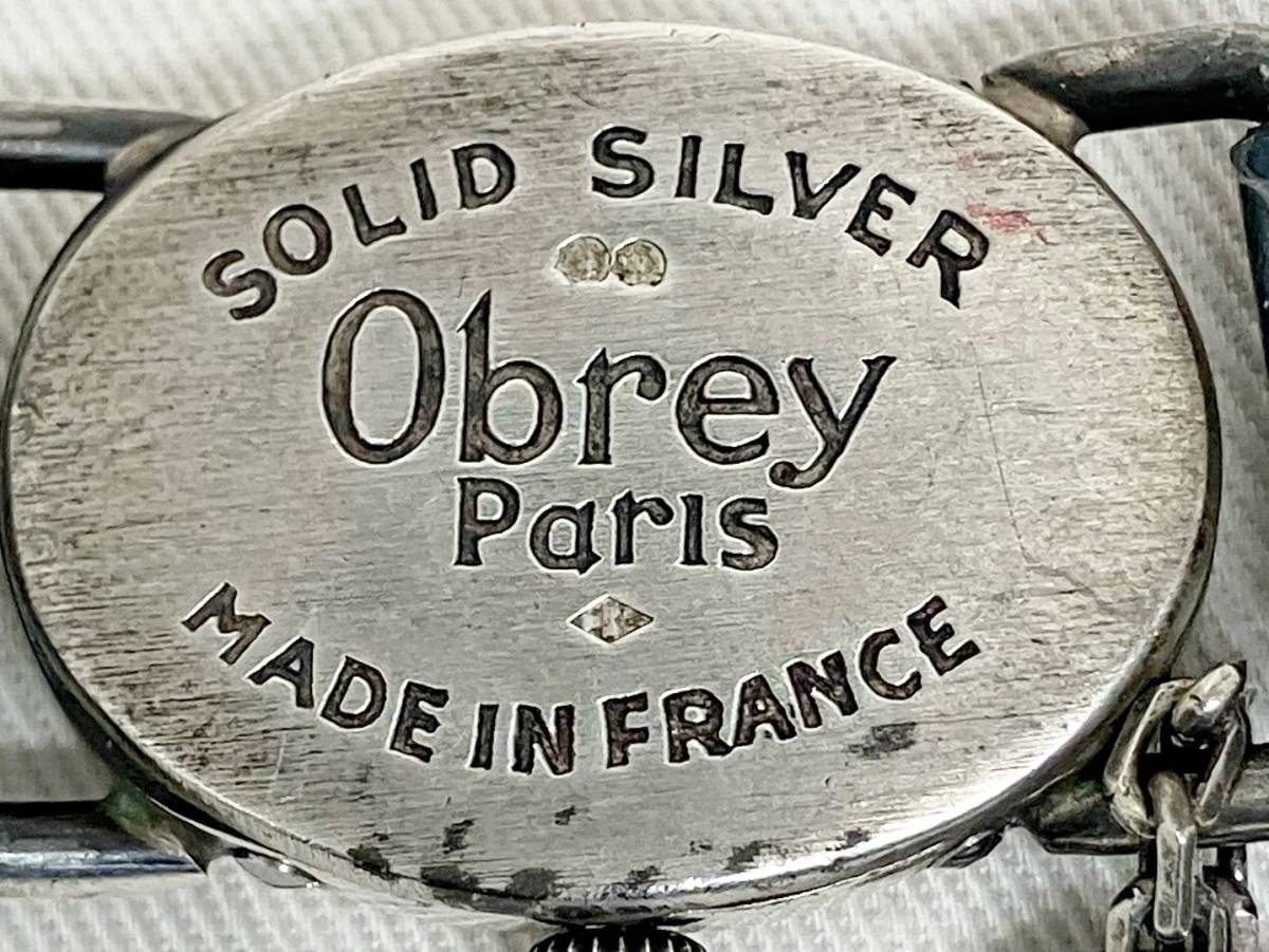 ［ジャンク］ Obrey オブレイ SOLID SILVER ソリッドシルバー クォーツ式 本体のみ 腕時計_画像7