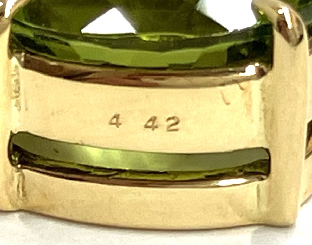 K18 750 ダイヤ0.2ct カラーストーン4.42ct ペンダントトップ 5.5g_画像7