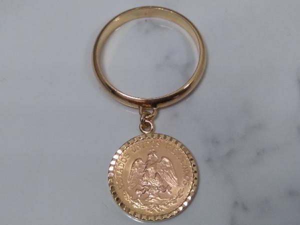 【送料0円】 K18(リング)K21.5(コイン) ゴールド♯12/3.9g 店舗受取可 リング 2ペソ金貨 イエローゴールド
