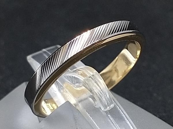 クリスマスツリー特価! デザイン Pt900 YG 18金 K18 リング 店舗受取可 #11 3.0g プラチナ イエローゴールド 指輪 イエローゴールド