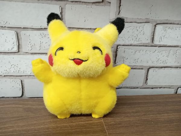 ＴＯＭＹ トミー　ポケットモンスター　ぬいぐるみ　初期　ピカチュウ　笑顔　バンザイ_画像1