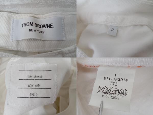 THOM BROWNE 01111F3014 トムブラウン ホワイトジーンズ デニム ロングパンツ ホワイト メンズ サイズ0 インポートの画像4