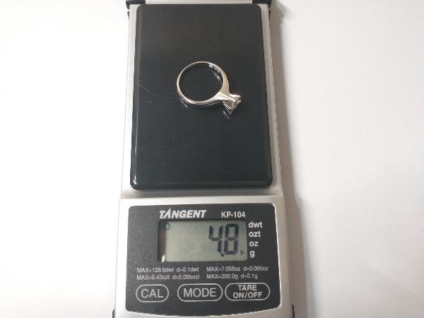 Pt900 プラチナ D0.23ct サイズ約8.5号 総重量約4.8g リング 指輪_画像6