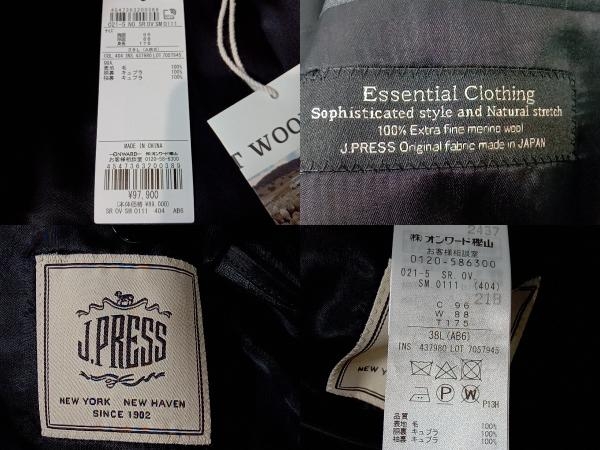 【タグ付き】J.PRESS ジェイプレス Essential Clothing セットアップ スーツ SROVSM0111 グレー系チェック柄 38L(AB6) 店舗受取可_画像6
