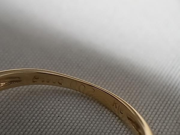 K18／Pt900 イエローゴールド プラチナ＃6 D0.02ct 1.7g リング 指輪 アクセサリー