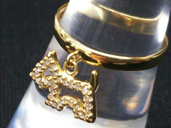 【ファッション通販】の商品をすべて K18 イエローゴールド アクセサリー 指輪 リング 1.63g D0.12ct #12 イエローゴールド