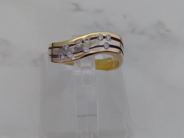 K18 K18WG D0.15ct 4g カーブドコンビリング 店舗受取可